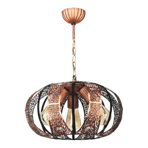 [lux.pro] Hanglamp Harpenden 3xE27 koperkleurig