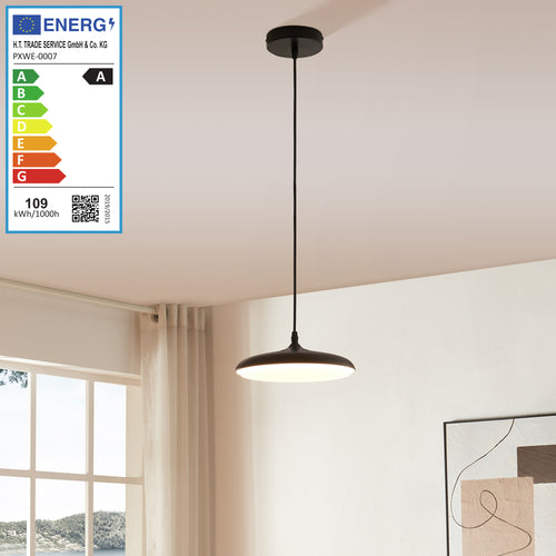 Hanglamp Oupilu met geïntegreerde LED's Metaal 120x25x25 cm Zwart/Wit [lux.pro] - premiumXL