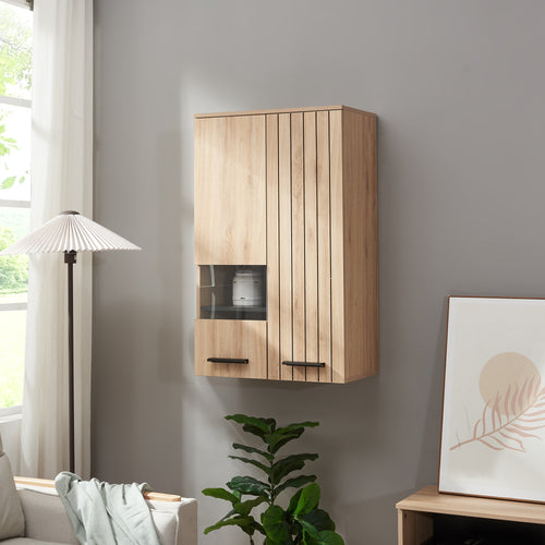 Hängeschrank Noppen 98x60x38 cm eikenlook [en.casa] - premiumXL