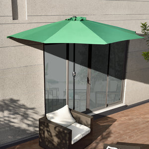 [casa.pro] Parasol halfrond voor balkons of terrassen 300x150x230 - 4 varianten