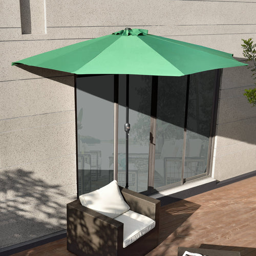 [casa.pro] Parasol halfrond voor balkons of terrassen 300x150x230 - 4 varianten