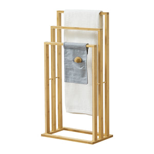 Bamboe handdoekhouder Rana 40x24x82 cm [en.casa] - premiumXL