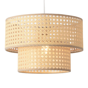 Design hanglamp Ascot E27 wit rotan look lux.pro