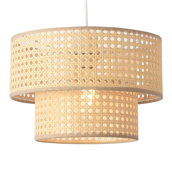 Design hanglamp Ascot E27 wit rotan look lux.pro