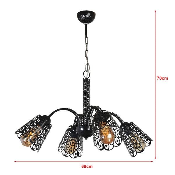 lux.pro Hanglamp Garforth zwart - 2 varianten