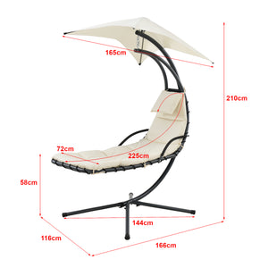 Hangmat met luifel en standaard 166x116x210 cm - 3 varianten