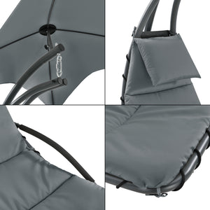 Hangmat met luifel en standaard 166x116x210 cm - 3 varianten