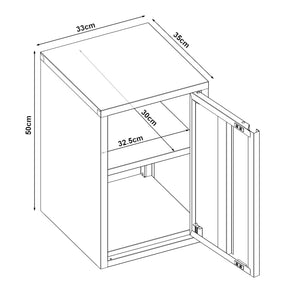 Metalen wandkast Burlöv 50x33x35 cm [en.casa]