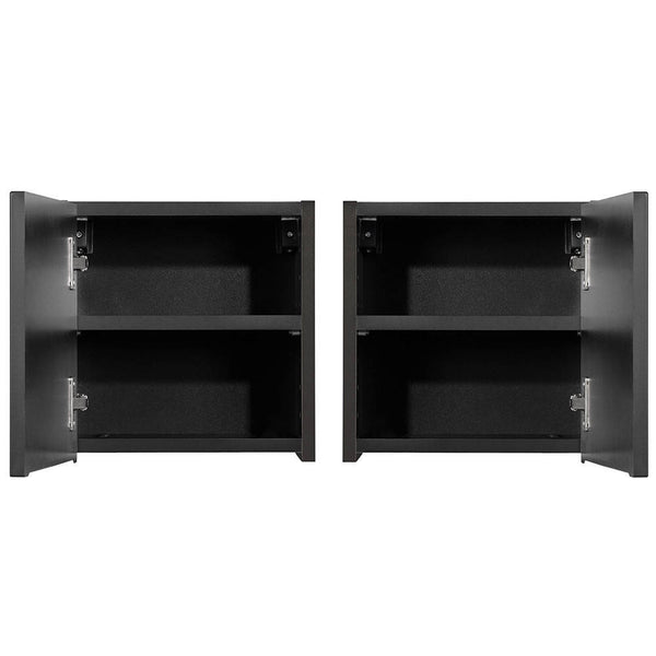 Badkamerkast Newport zwart [en.casa]