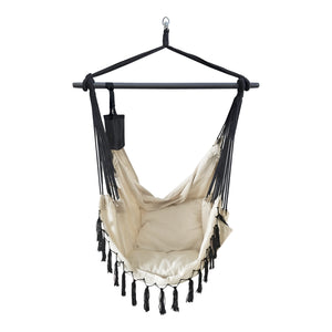 [en.casa] Hangstoel Aranga met 2 kussens max 120 kg - 2 varianten