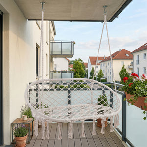 Hangstoel Kailua voor 2 personen cremewit casa.pro