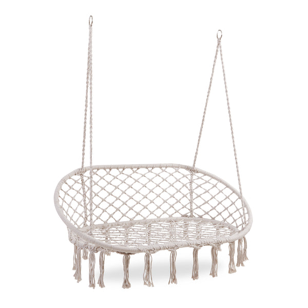 Hangstoel Kailua voor 2 personen cremewit casa.pro