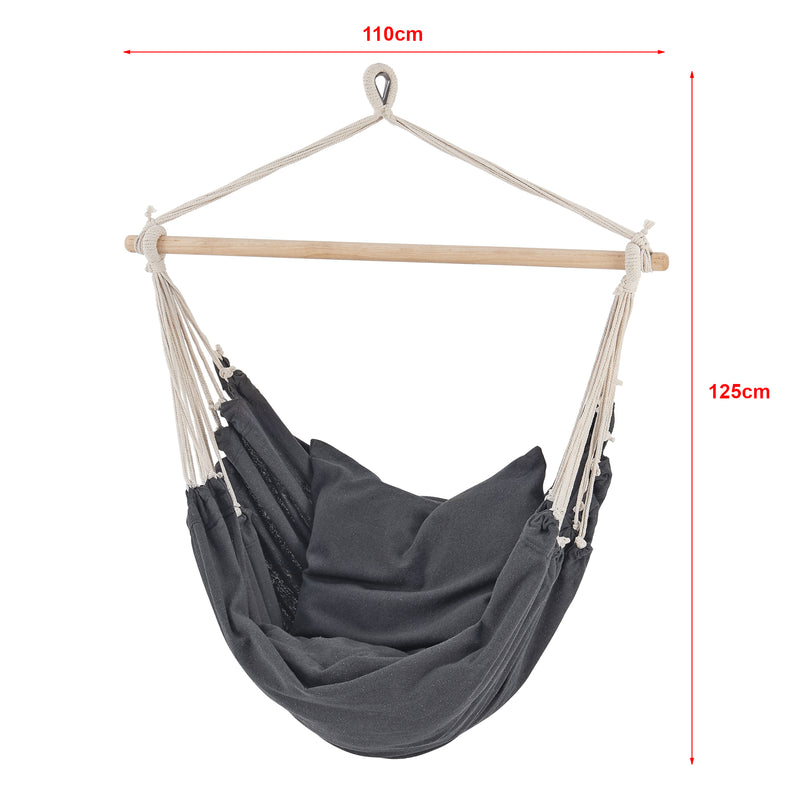 Maatschets [en.casa] Katoenen hangstoel Peralvillo max 120 kg - 2 varianten