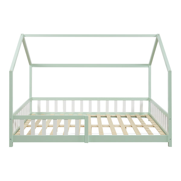 Kinderbed Hesel huisbed met matras en uitvalbeveiliging [en.casa] [neu.haus]