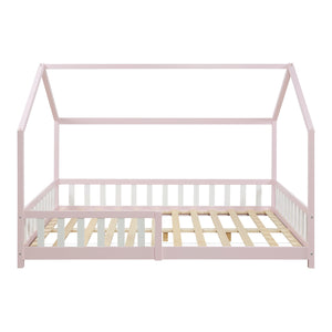 Kinderbed Hesel huisbed met matras en uitvalbeveiliging [en.casa] [neu.haus]