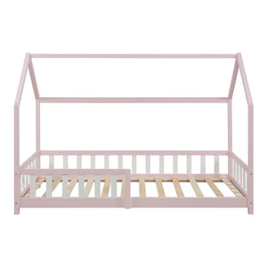 Kinderbed Hesel huisbed met matras en uitvalbeveiliging [en.casa] [neu.haus]
