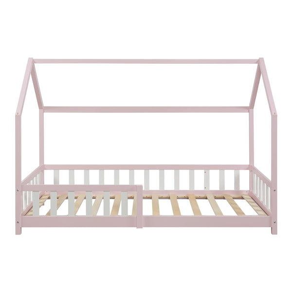 Kinderbed Hesel huisbed met matras en uitvalbeveiliging [en.casa] [neu.haus]