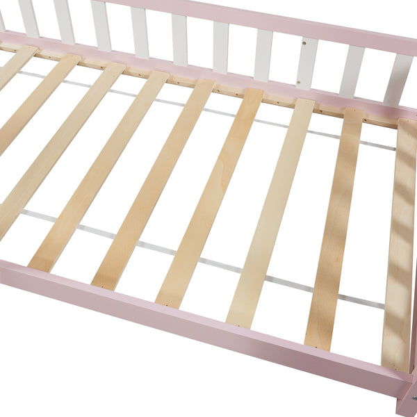 Kinderbed Hesel huisbed met matras en uitvalbeveiliging [en.casa] [neu.haus]