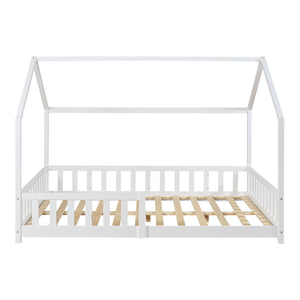 Kinderbed Hesel huisbed met uitvalbeveiliging [en.casa]