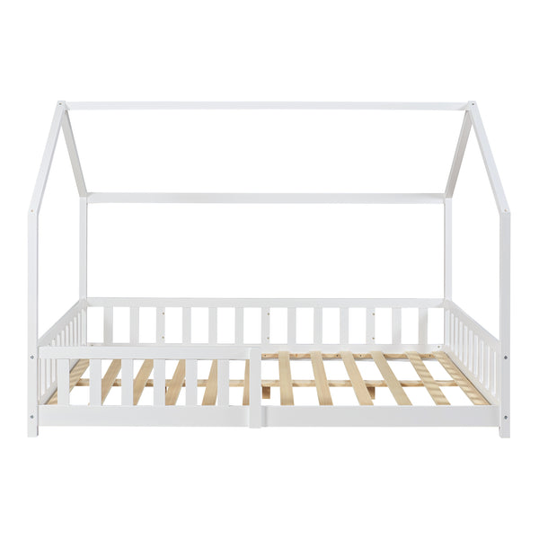 Kinderbed Hesel huisbed met uitvalbeveiliging [en.casa]