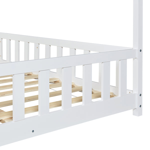 Kinderbed Hesel huisbed met uitvalbeveiliging [en.casa]