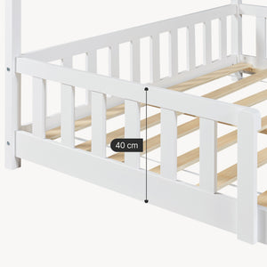 Kinderbed Hesel huisbed met uitvalbeveiliging [en.casa]