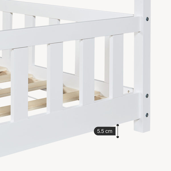 Kinderbed Hesel huisbed met uitvalbeveiliging [en.casa]