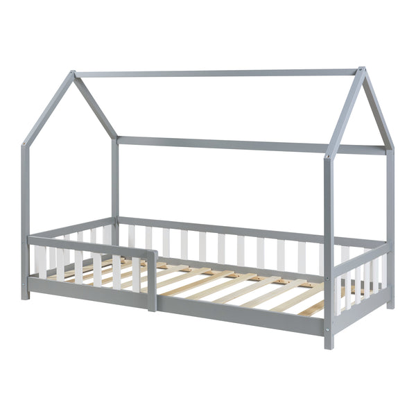 Kinderbed Hesel huisbed met uitvalbeveiliging [en.casa]