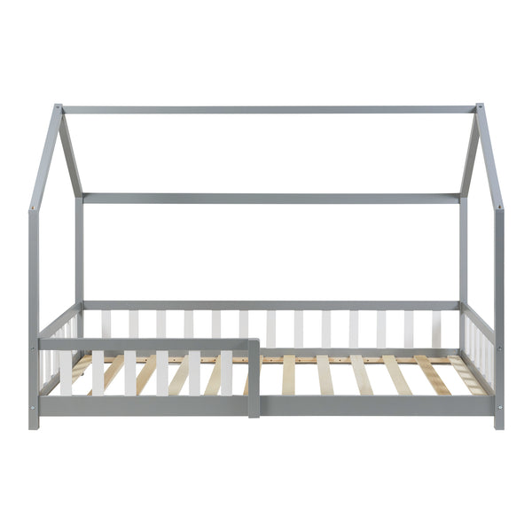 Kinderbed Hesel huisbed met uitvalbeveiliging [en.casa]