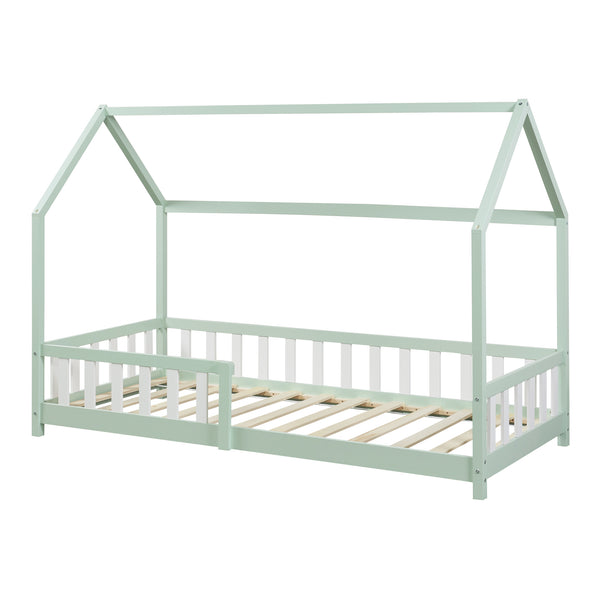 Kinderbed Hesel huisbed met uitvalbeveiliging [en.casa]