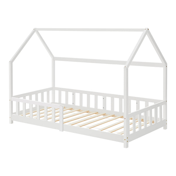 Kinderbed Hesel huisbed met uitvalbeveiliging [en.casa]