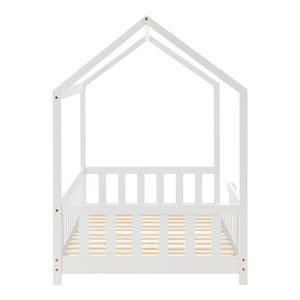 Kinderbed Hesel huisbed met uitvalbeveiliging [en.casa]