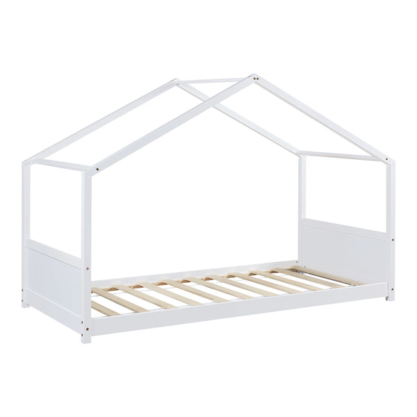 Kinderbed Simo huisbed wit [en.casa]