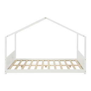 Kinderbed Simo huisbed met matras wit [en.casa]