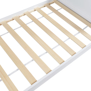 Kinderbed Simo huisbed met matras wit [en.casa]