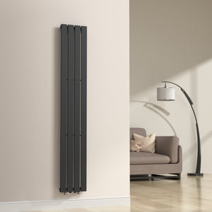 [neu.haus] Designradiator Nore 180x30x5,2 cm zwart