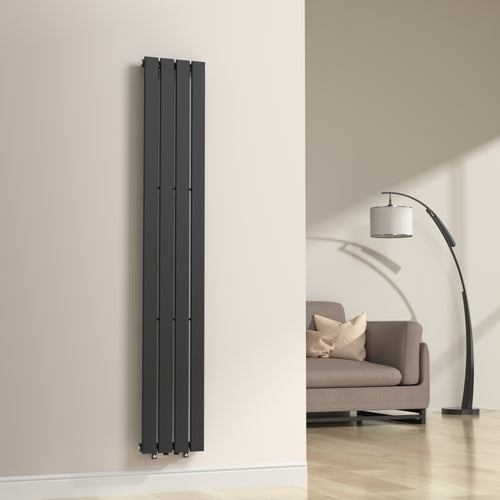 [neu.haus] Designradiator Nore 180x30x5,2 cm zwart