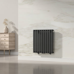 [neu.haus] Designradiator Nore 60x60x5,6 cm zwart