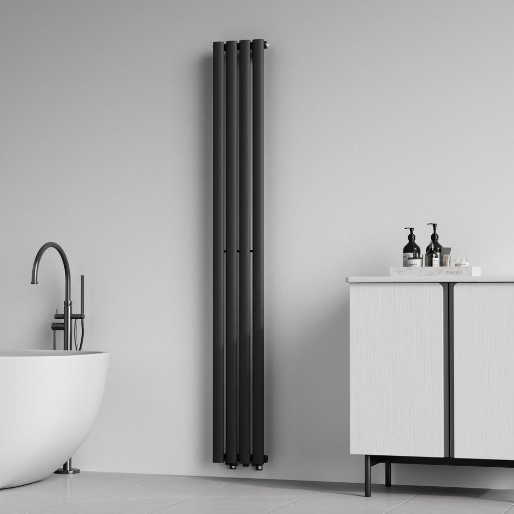 [neu.haus] Designradiator Nore 180x24x5,6 cm zwart