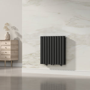 [neu.haus] Designradiator Nore 60x60x7,8 cm zwart