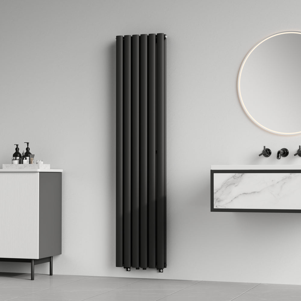 [neu.haus] Designradiator Nore 160x36x7,8 cm zwart