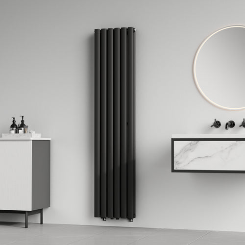 [neu.haus] Designradiator Nore 160x36x7,8 cm zwart