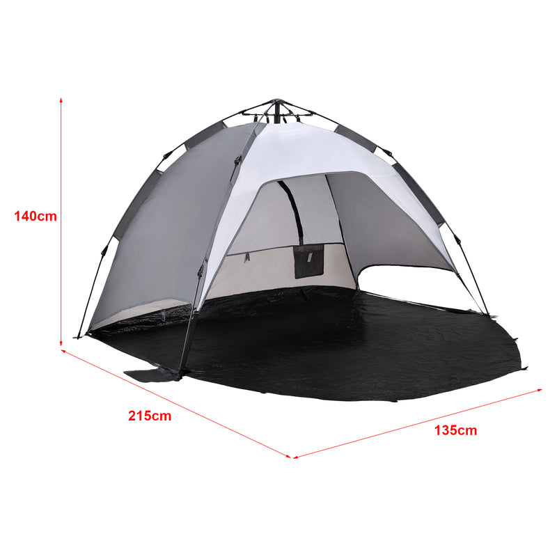 Maatschets [pro.tec] Strandtent Mullsjö pop-up 215x135x140 cm - 3 varianten