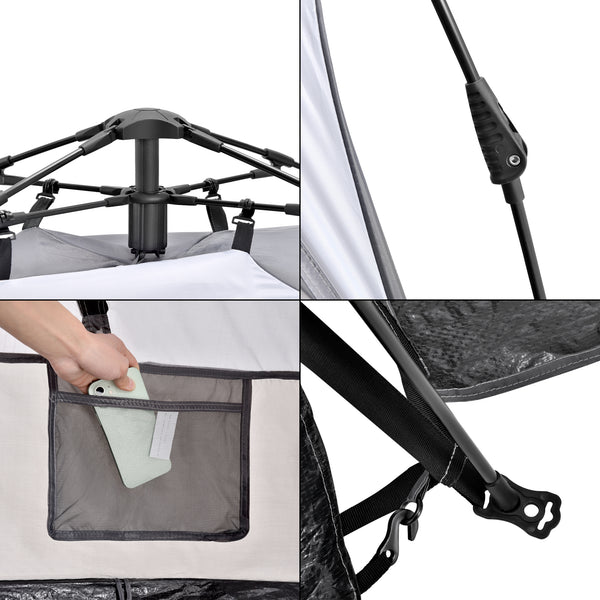 [pro.tec] Strandtent Mullsjö pop-up 215x135x140 cm - 3 varianten