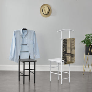 Dressboy kledingrek stoel 107x45x45 cm metaal en MDF - 3 varianten
