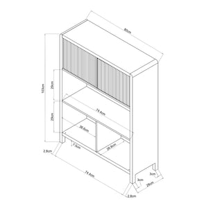 Dressoir Lukkodso 103x80x28 cm [en.casa]