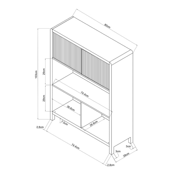 Dressoir Lukkodso 103x80x28 cm [en.casa]