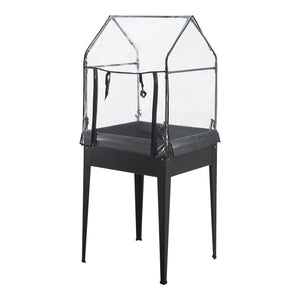 [en.casa] Kweektafel Katwijk plantenbak 60x60x152 cm antraciet