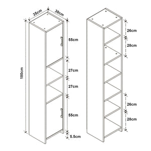 Kolomkast Rautrina 180x35x30 cm [en.casa]