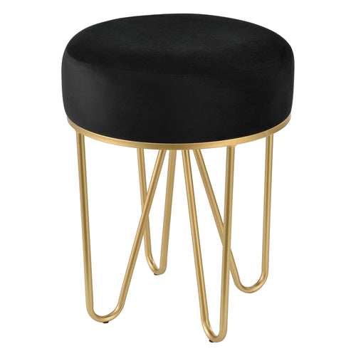 [en.casa] Krukje Vänersborg rond 46xØ35 cm zwart en messing